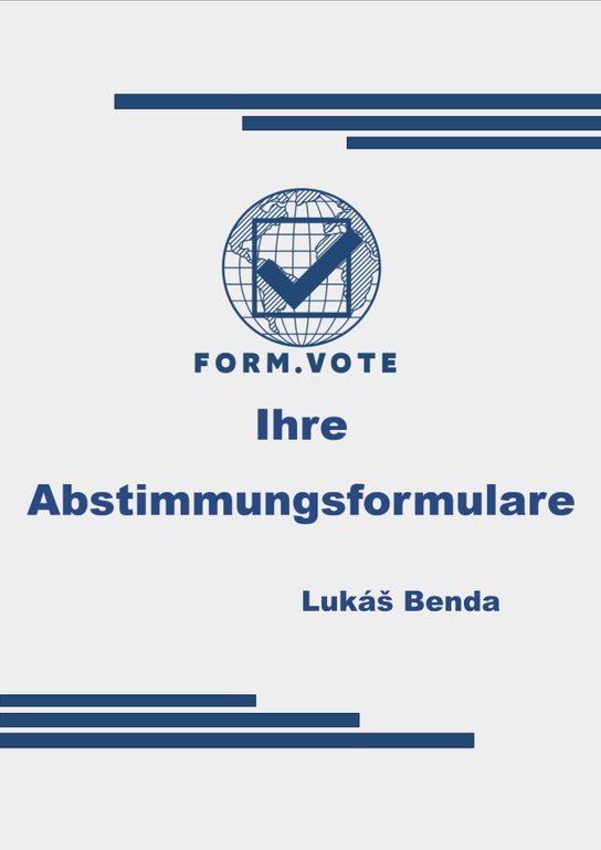 form.vote Ihre Abstimmungsformulare -  Lukáš Benda