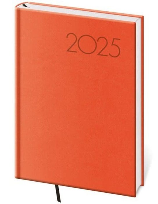 Týdenní diář 2025 A5 Print Pop oranžový -  Autor Neuveden