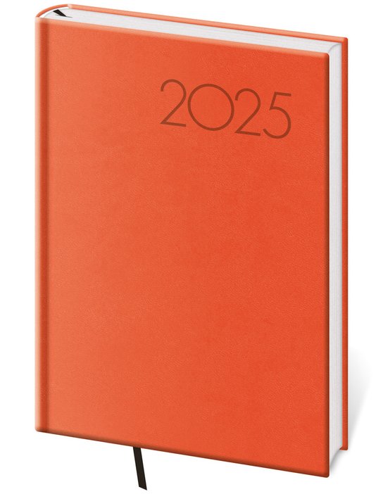 Denní diář 2025 A5 Print Pop oranžový -  Autor Neuveden
