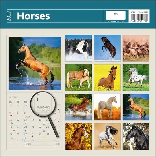 Nástěnný kalendář 2027 Helma Horses