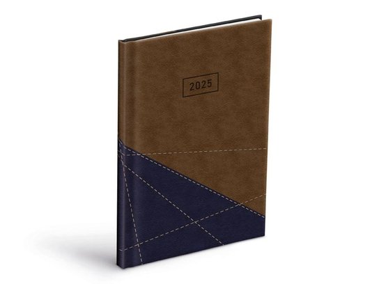 Týdenní diář 2025 PU blue/brown -  Autor Neuveden