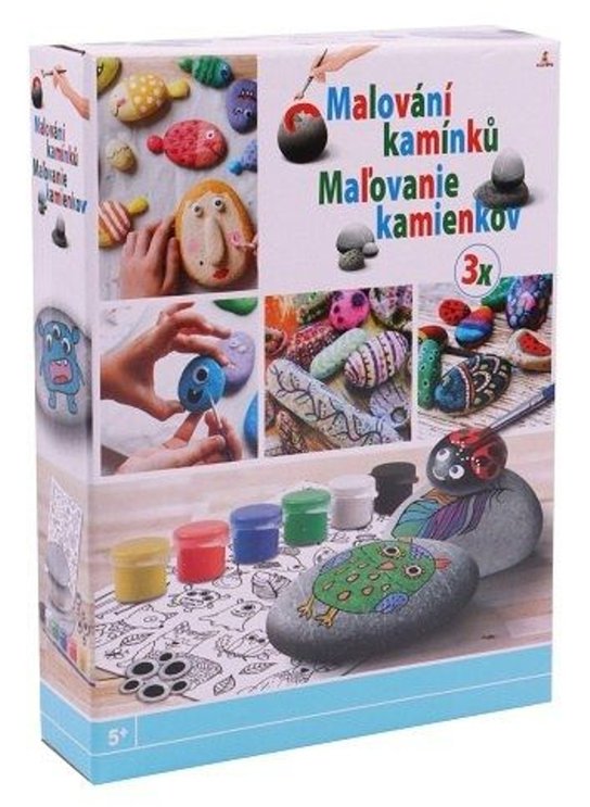 Malování na kamínky se samolepkami