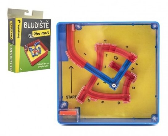 Teddies Bludiště hlavolam Přes most plast balanční hra