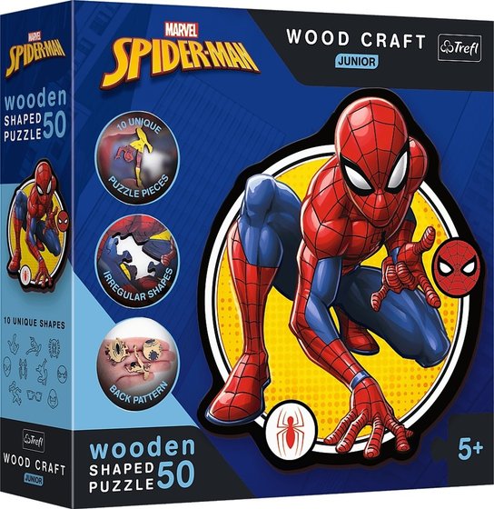 TREFL Wood Craft Junior Spiderman Síla 50 dílků