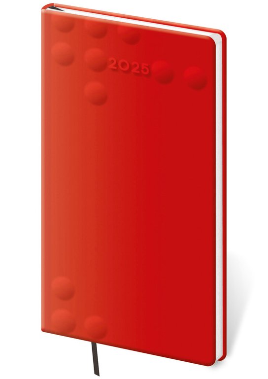 Kapesní diář 2025 Vario Red design -  Autor Neuveden