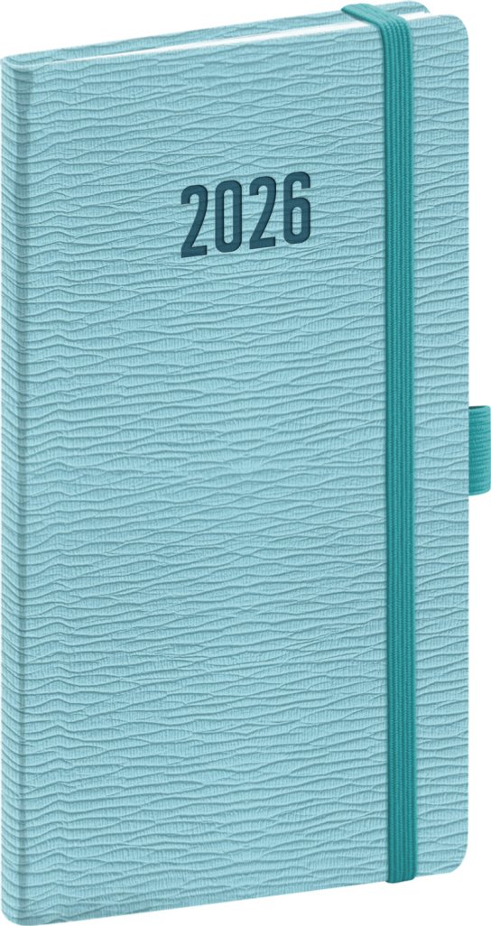 Presco Rivoli 2026 - kapesní diář - světle modrý