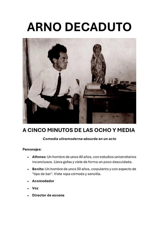 A cinco minutos de las ocho y media -  Arno Decaduto