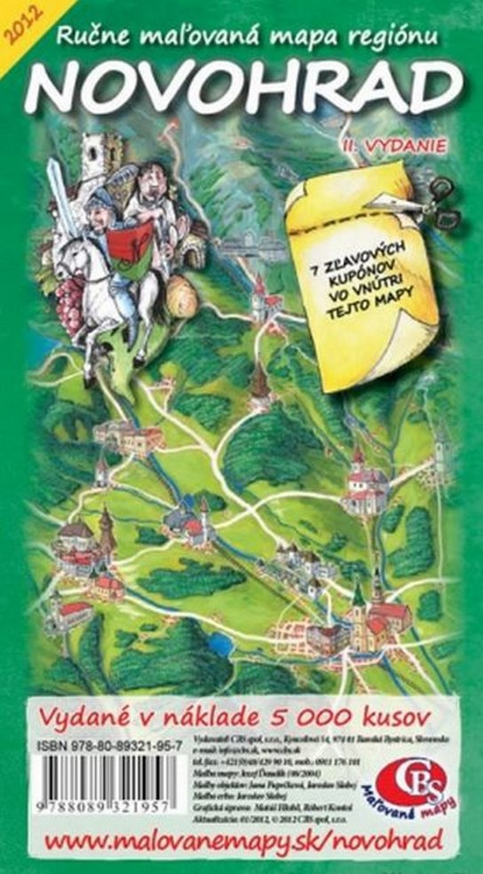 Ručne maľovaná mapa regiónu Novohrad (2. vydanie)