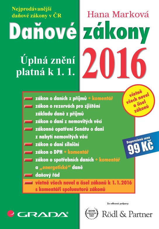 Daňové zákony 2016 -  Hana Marková