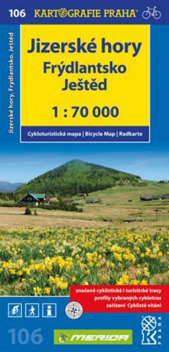 Jizerské hory, Frýdlantsko, Ještěd (106 cyklomapa)