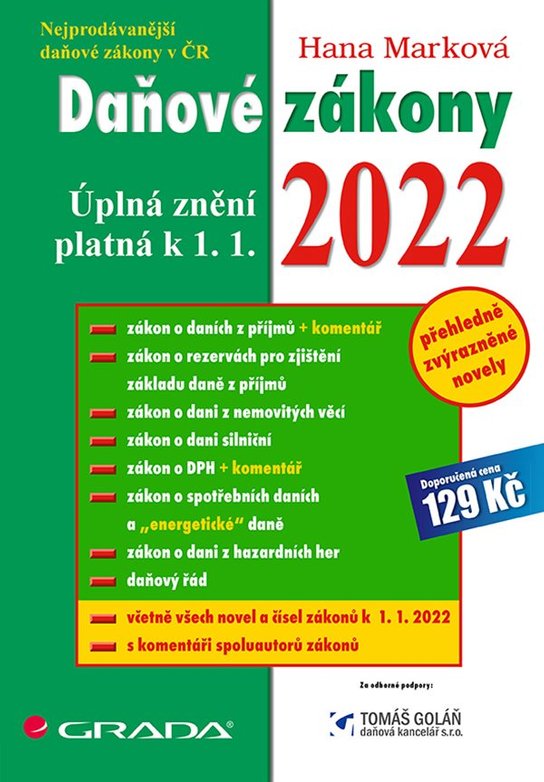 Daňové zákony 2022 -  Hana Marková