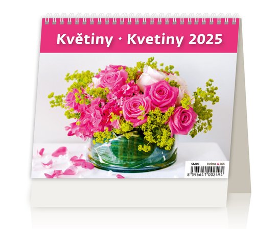 Květiny 2025 - stolní kalendář -  Autor Neuveden