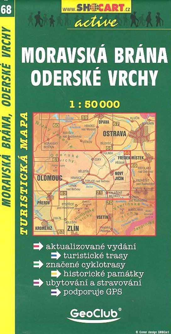 Moravská brána, Oderské vrchy 1:50.000 (Turistická mapa 68)