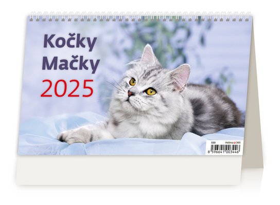 Kočky 2025 - stolní kalendář -  Autor Neuveden