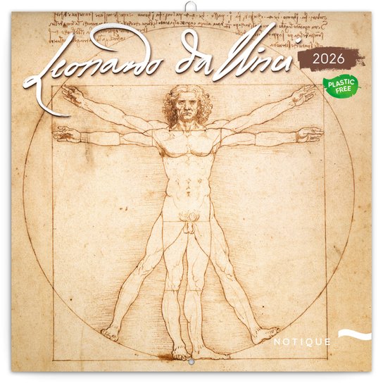 Poznámkový kalendář Leonardo da Vinci 2026