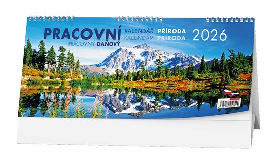 Daňový kalendář Příroda 2026 - stolní pracovní kalendář