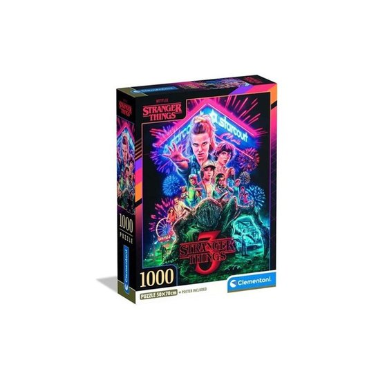 Puzzle 1000 STRANGER THINGS 3 plakát – Netflix, Clementoni