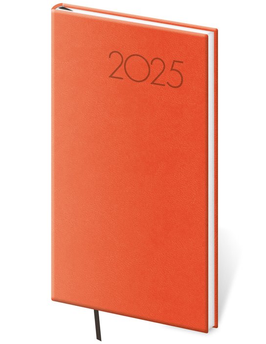 Kapesní diář 2025 Print Pop oranžový -  Autor Neuveden