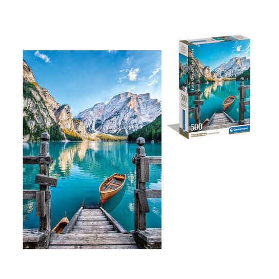 Puzzle 500 Braies lake Compact