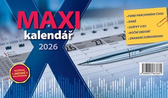 Kalendář 2026 Maxi, stolní