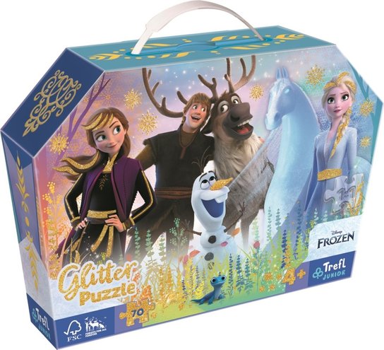 Třpytivé puzzle v kufříku Disney Frozen -  Autor Neuveden