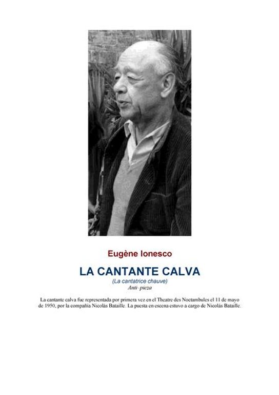 La cantante calva -  Eugéne Ionesco