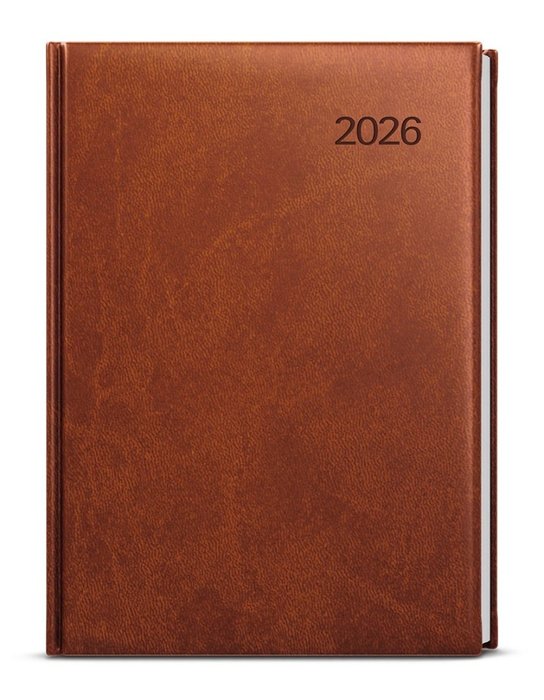 Denní diář 2026 David Vivella A5 hnědá -  Autor Neuveden