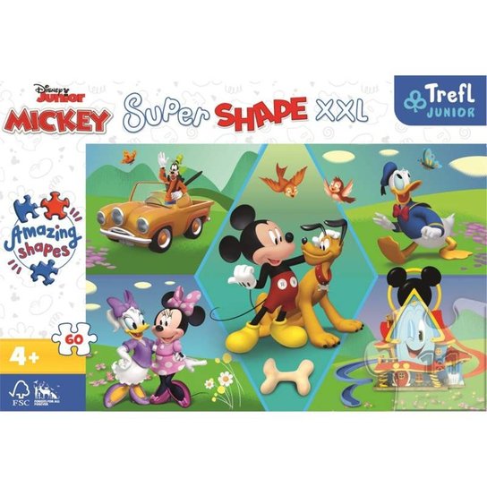 TREFL Super Shape XXL Mickey Mouse: Zábava 60 dílků