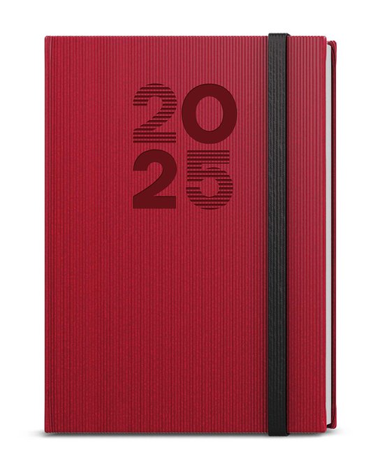 Týdenní diář 2025 Oskar Vigo A5 červená -  Autor Neuveden