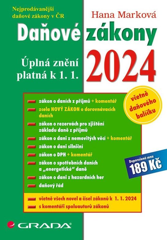 Daňové zákony 2024 -  Hana Marková