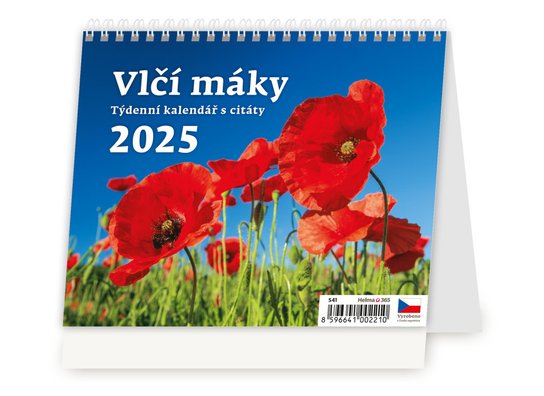 Vlčí máky 2025 - stolní kalendář -  Autor Neuveden