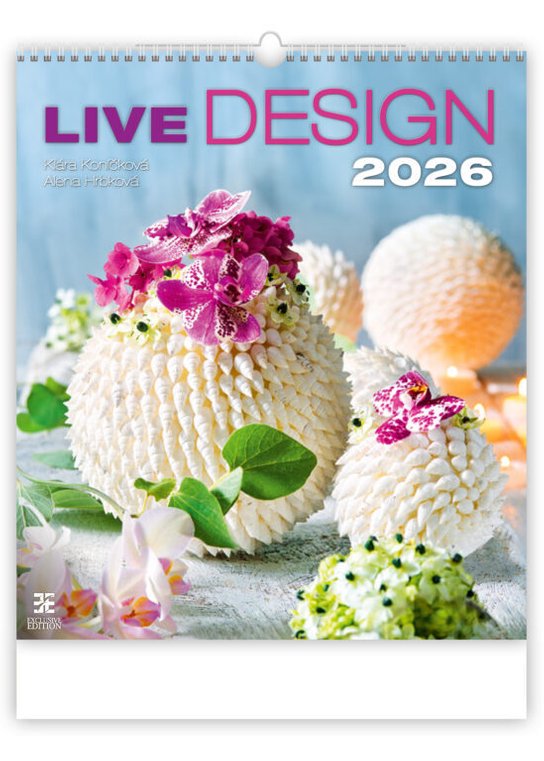 Nástěnný kalendář Live Design 2026 - Alena Hrbková (ilustrátor), Klára Koníčková (ilustrátor)